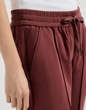 Track trousers with monili Red Woman - Brunello Cucinelli