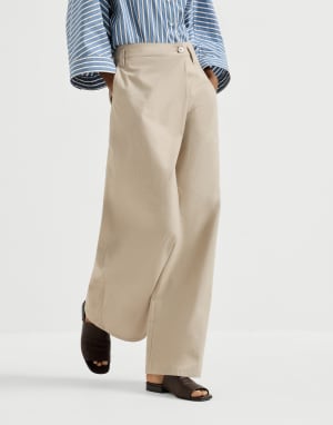 루즈 랩 팬츠 샌드 여성 - Brunello Cucinelli