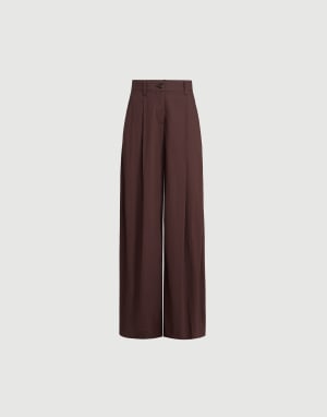 Wide trousers Cocoa Woman - Brunello Cucinelli