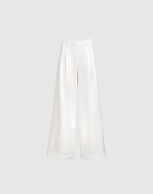 Loose Pleated trousers White Woman - Brunello Cucinelli