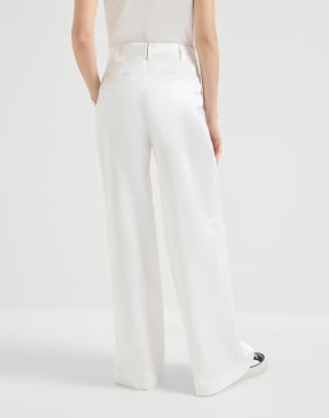 Loose Pleated trousers White Woman - Brunello Cucinelli