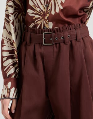 Loose trousers Bordeaux Woman - Brunello Cucinelli