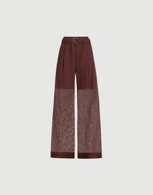 Loose trousers Bordeaux Woman - Brunello Cucinelli