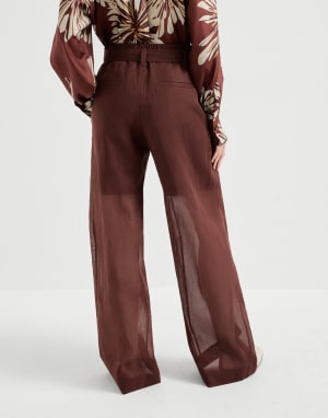 Loose trousers Bordeaux Woman - Brunello Cucinelli
