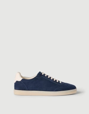 Zapatillas de piel de ante Azul Fuerza Aérea Hombre - Brunello Cucinelli