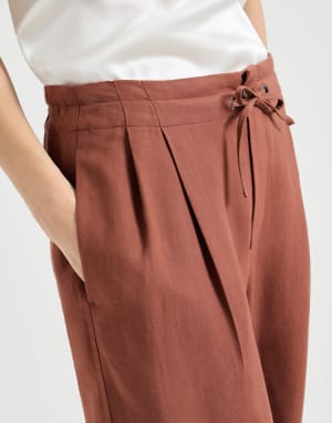 Tailored track trousers Firebrick Woman - Brunello Cucinelli