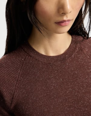 Sparkling cashmere sweater Bordeaux Woman - Brunello Cucinelli