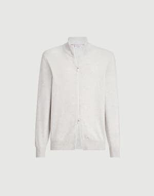 Cashmere cardigan Fog Man - Brunello Cucinelli