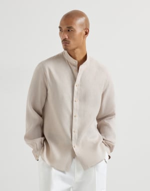 亚麻衬衫 悠太黄 男款 - Brunello Cucinelli