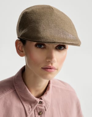 Sparkling flat hat Brown Woman - Brunello Cucinelli