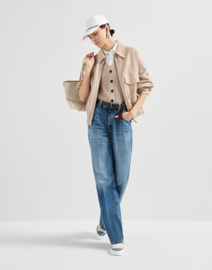 Cashmere knit vest Light Brown Woman - Brunello Cucinelli