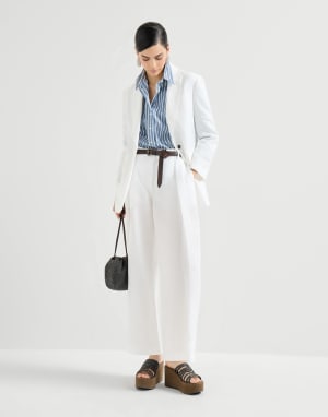 Cotton blazer White Woman - Brunello Cucinelli