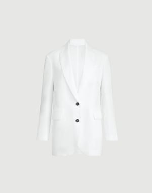 Cotton blazer White Woman - Brunello Cucinelli
