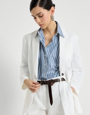 Cotton blazer White Woman - Brunello Cucinelli