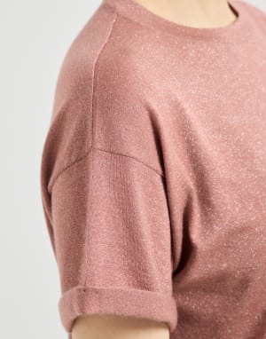 Jersey ligero de cachemir y seda Rosa Mujer - Brunello Cucinelli