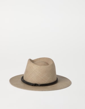 Straw fedora Beige Woman - Brunello Cucinelli