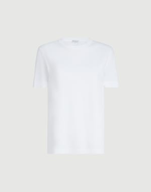 Tee-shirt en jersey Blanc Femme - Brunello Cucinelli