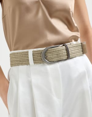 Плетеный ремень Бежевый Женщина - Brunello Cucinelli