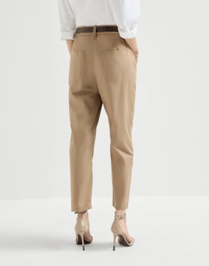 Five-pocket Track trousers Sand Woman - Brunello Cucinelli