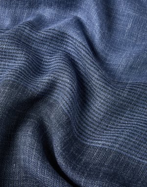 Écharpe en lin et soie Denim Homme - Brunello Cucinelli