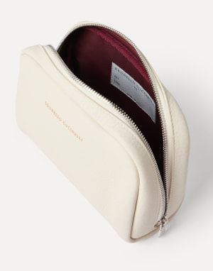 Neceser de piel de becerro Yeso Hombre - Brunello Cucinelli