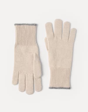 Cashmere knit gloves Sand Man - Brunello Cucinelli