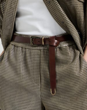 Vachetta belt with monili Brown Woman - Brunello Cucinelli