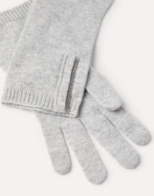 Knit gloves Light Grey Woman - Brunello Cucinelli