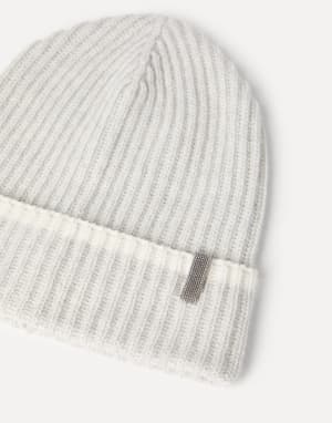 Knit beanie Light Grey Woman - Brunello Cucinelli