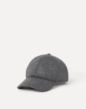 Baseball Cap with monili Dark Grey Woman - Brunello Cucinelli