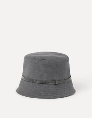 Bucket hat Dark Grey Woman - Brunello Cucinelli