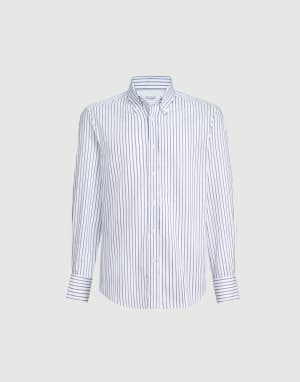 Chemise à col boutonné Blanc Homme - Brunello Cucinelli