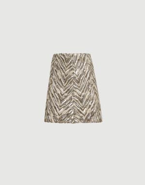 美品✨BRUNELLO CUCINELLI 切り替え スカート シルク　モカ　M BRUNELLO CUCINELLI Wool-blend midi skirt | NET-A-PORTER