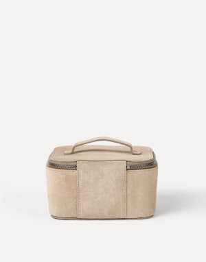 Suede jewelry box Beige Woman - Brunello Cucinelli