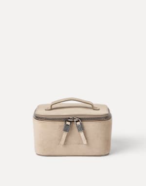 Suede jewelry box Beige Woman - Brunello Cucinelli