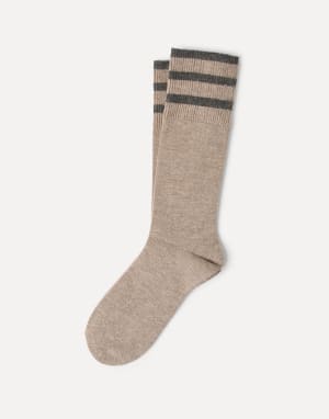 Sparkling knit socks Beige Woman - Brunello Cucinelli