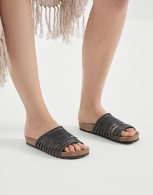 Suede slides Black Woman - Brunello Cucinelli