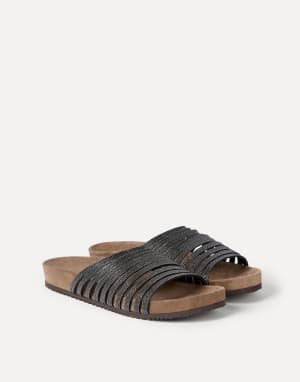 Suede slides Black Woman - Brunello Cucinelli