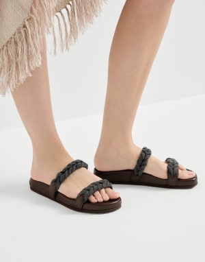Leather sandals Brown Woman - Brunello Cucinelli
