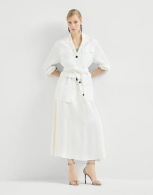 纳帕皮高跟凉鞋 浅米色 女款 - Brunello Cucinelli