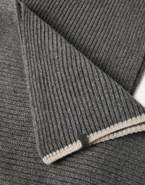 Knit scarf Medium Grey Woman - Brunello Cucinelli