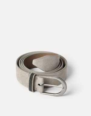 Suede belt Beige Woman - Brunello Cucinelli
