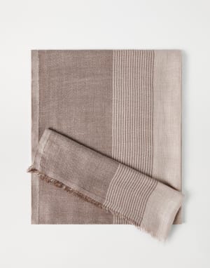 Linen and silk scarf Yuta Man - Brunello Cucinelli