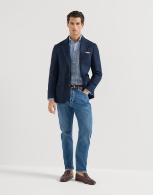 Chemise en sergé rayé Denim Homme - Brunello Cucinelli