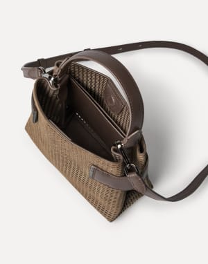 Petit sac Top-Handle Essence en cuir Marron Femme - Brunello Cucinelli