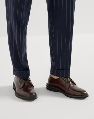 Aged calfskin Derbys Chestnut Man - Brunello Cucinelli