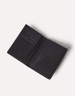 Grained leather passport holder Black Man - Brunello Cucinelli