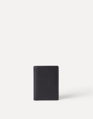 Grained leather passport holder Black Man - Brunello Cucinelli