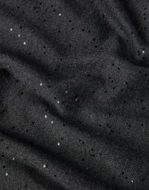 Bufanda de cachemir y seda Diamante Antracita Mujer - Brunello Cucinelli