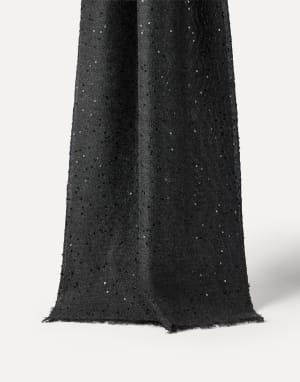 Bufanda de cachemir y seda Diamante Antracita Mujer - Brunello Cucinelli